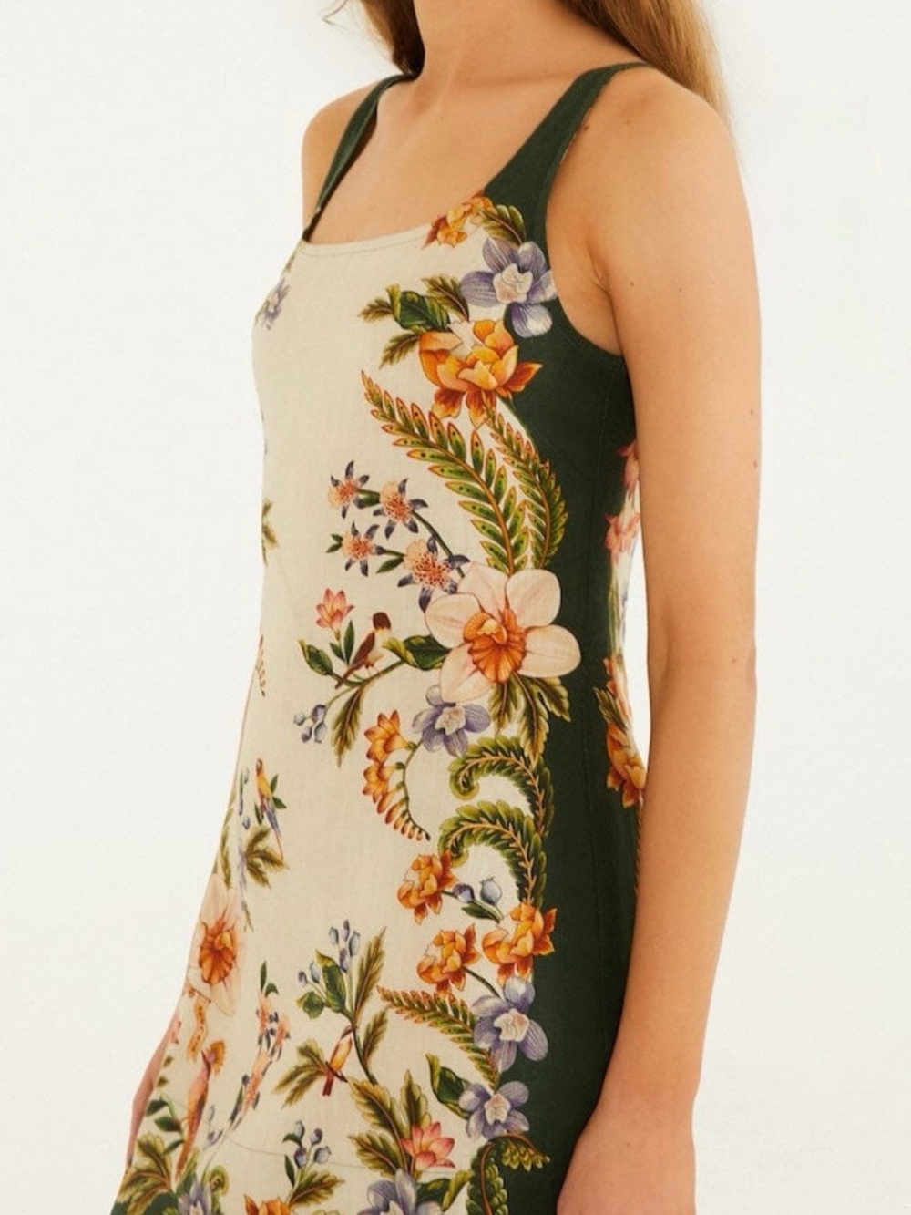 NWT FARM Rio Sand Nature Square Neck Mini Dress - Picture 4 of 12